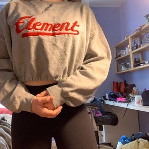 Cropped Element Crewneck
